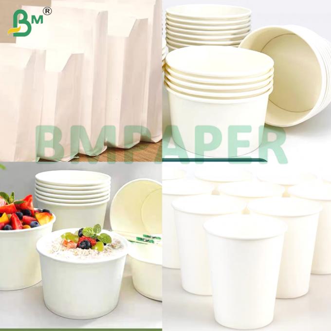 180gsm 200gsm Aqueous Plastic Free Paper Cupstock Paper Heat Resistant (120°C) For Paper Cups Bowl  Takeaway Containers