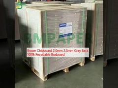 Brown Chipboard 2.0mm 2.5mm Gray Back 100% Recyclable Boxboard