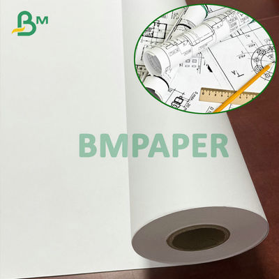 2'' Core White Ink Jet Engineering Paper 20# CAD Bond Roll  24'' x 300ft