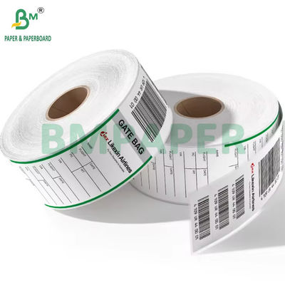 70gsm Thermal Label Airline Adhesive Luggage Tag Paper 53.9cm X 5.5cm