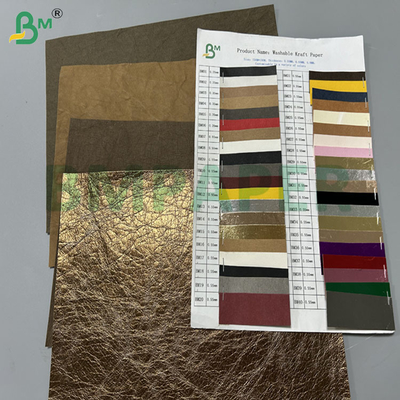 0.55mm 0.8mm 150cm Width Color Gold Brown Crumpled Jacron Paper For Women Bags