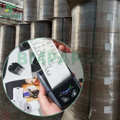 80GSM 90GSM Top Coated Direct Thermal Paper Cash Register Rolls 490MM