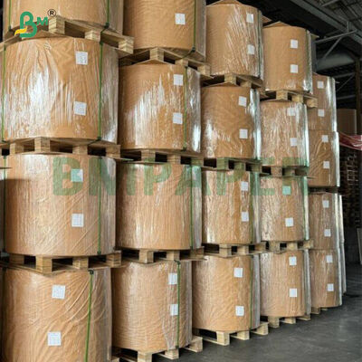 40gsm One Side Glossy Pure White Machine Glazed Kraft Paper In Roll