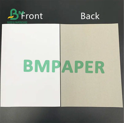 White Clay Coated Duplex Board , Recycled Pulp Gray Back Board 0.3mm - 2mm Thick