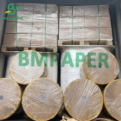 60gsm Kraft Wrapping Paper Roll 15mm 19mm Width For Straw Paper Striped Red Color