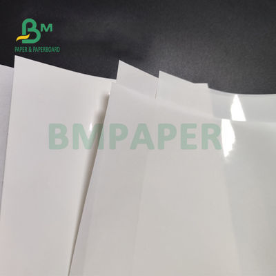 Glossy White Adhesive Sticker Paper 75gsm 80gsm For Supermarket One Side Cast Coating