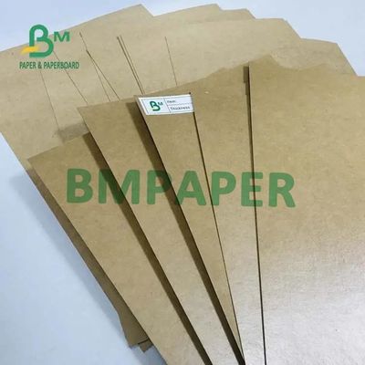 PE Coated Brown Kraft Board Paper For Food Container Board 300g + 15g PE
