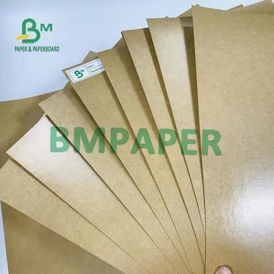 PE Coated Brown Kraft Board Paper For Food Container Board 300g + 15g PE