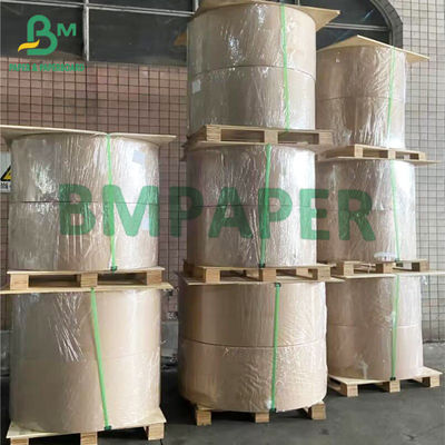 Single PE Coated Cup Stock Paper , Brown Kraft Paper 70g + 15g PE Food Grade