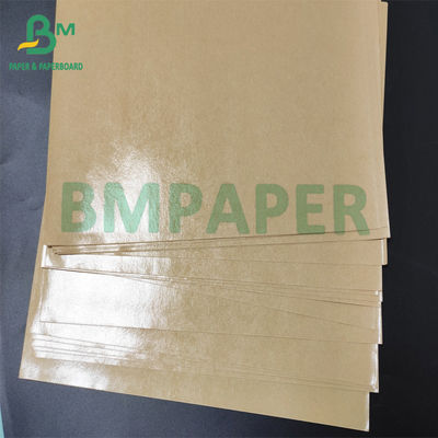 Single PE Coated Cup Stock Paper , Brown Kraft Paper 70g + 15g PE Food Grade