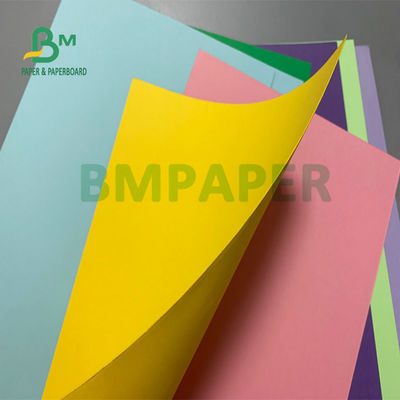 Woodfree Bristol Craft Paper Sheet Uncoated Colorful For DIY