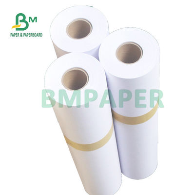 Wide Format 80gsm 20LB Cad Plotter Paper Roll 18'' 24'' 36'' X 500ft For Engineering Architectural Drawing
