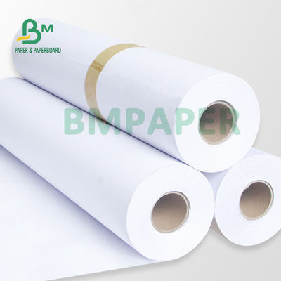 Wide Format 80gsm 20LB Cad Plotter Paper Roll 18'' 24'' 36'' X 500ft For Engineering Architectural Drawing