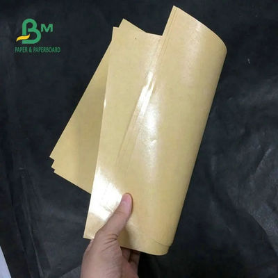 Oilproof Brown Kraft Liner Board , PE Coated Paper Rolls For Food Wrapping 70gsm 80gsm 90gsm