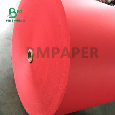 100 - 250gsm Red Color Uncoated Bristol Paper For DIY Craft 1350mm Clear Image