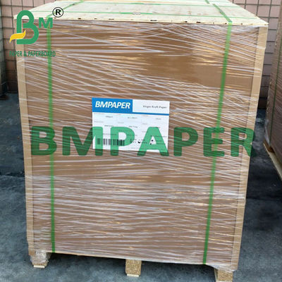 48cm 50cm 150gsm High Strength Virgin Sack Kraft Paper For Feed Packaging