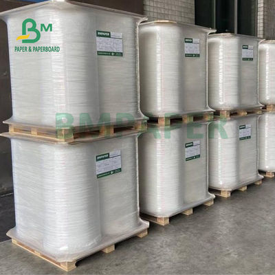 24gsm 28gsm White Kraft Straw Wrapping Paper Roll 25mm 26.5mm Compostable