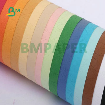Green Blue Red  230gsm 260gsm Leather Textured Embossed Paper For Book Covers 31x43inch