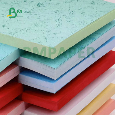 Green Blue Red  230gsm 260gsm Leather Textured Embossed Paper For Book Covers 31x43inch
