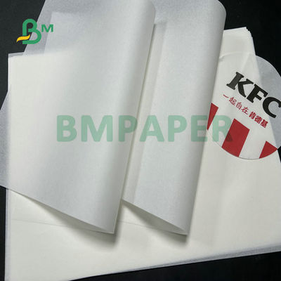 30gsm 50gsm Bleached 100% Foodgrade Greaseproof Paper For Hamburg Wrapped 11 X 17 Inch