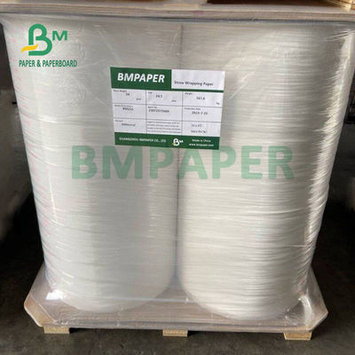 28gsm Food Grade White Paper For Packaging Straws 30mm 35mm Eco Friendly