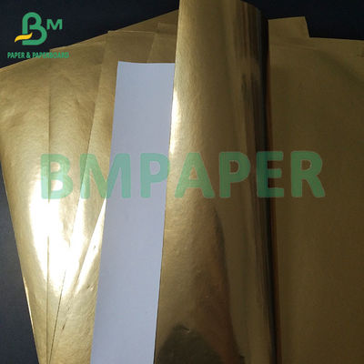 Gold And Silver Two Color Beer Label Wet Strength Adhesive Sticker Paper 70gsm Rolls