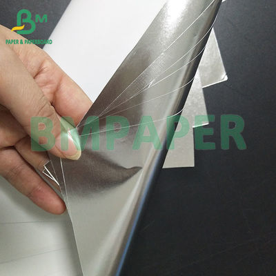 Gold And Silver Two Color Beer Label Wet Strength Adhesive Sticker Paper 70gsm Rolls