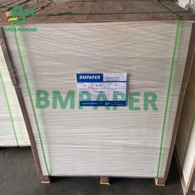 70gsm 80gsm 90gsm White Bleached Kraft Paper High Expansible Custom Sheet Size 30cm - 250cm