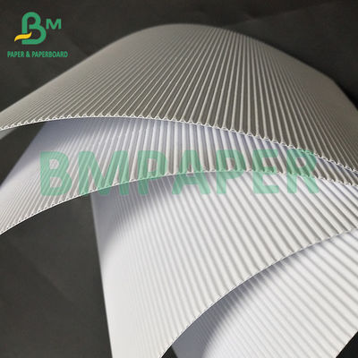 120 +120 GSM 1MM Thicknesses White Two ply Single Sided E Corrugated Board For Cosmetic Case