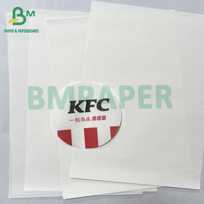 50gsm smooth food safe kit 5 kit 7 grease proof hamburger paper