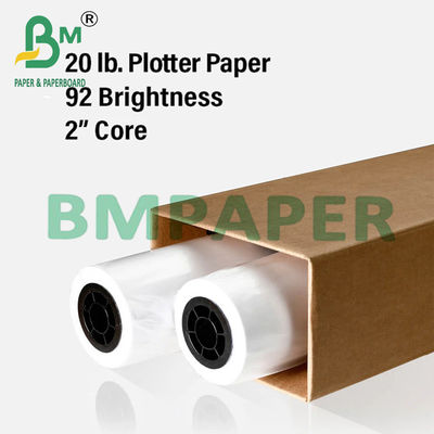 24&quot; x 150ft 2&quot;  Core 20lb Plotting Paper For CAD Drawing 5 Rolls / Case