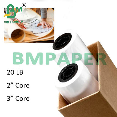 24&quot; x 150ft 2&quot;  Core 20lb Plotting Paper For CAD Drawing 5 Rolls / Case