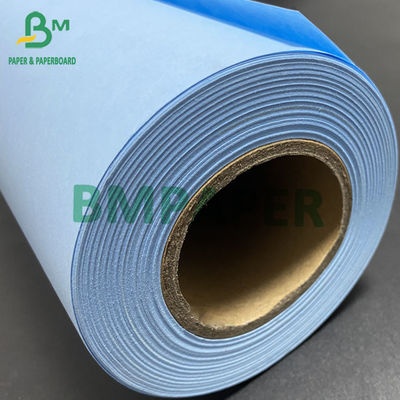 Blue Plotter Paper Roll Double Sided Blueprint Paper Customized Width 50m 100m 150m Length
