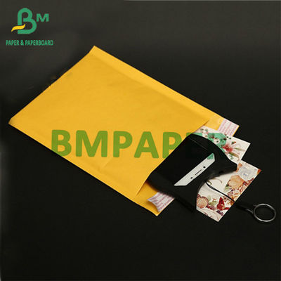 80gsm Golden Kraft Paper Rolls For Envelope Paper Express Bubble Bags 787mm 1092mm