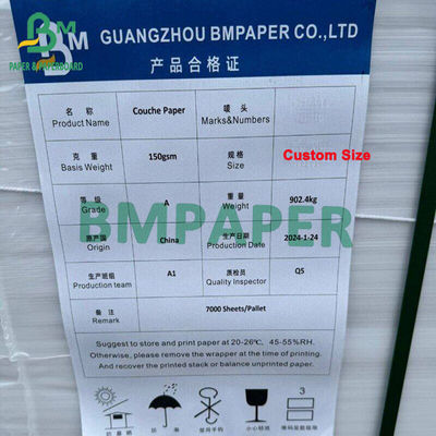 150gram 250gram Couche Paper In 67/87 Format Art Paper Large Sheets Offseting Printing Calendar Magazine Paper