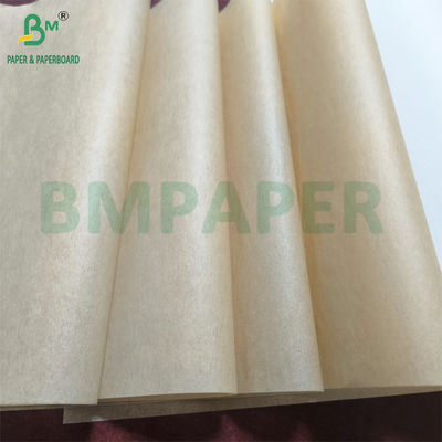 40gsm Grade 7 Greaseproof Paper Rolls And Sheets Brown Color For Food Packaging