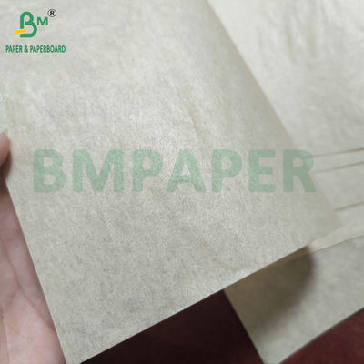 40gsm Grade 7 Greaseproof Paper Rolls And Sheets Brown Color For Food Packaging