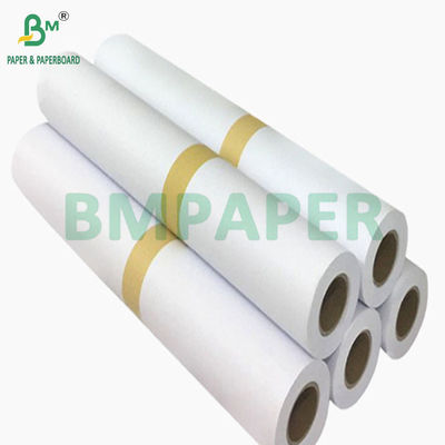 20LB  Wide Format Uncoated White Bond Paper Roll For Inkjet Printers 24&quot; X 150'