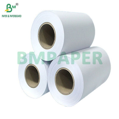 20LB  Wide Format Uncoated White Bond Paper Roll For Inkjet Printers 24&quot; X 150'