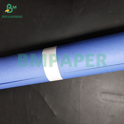 18&quot; 20LB Single Side Purplish Blue CAD Plotter Paper 2&quot; Core For Engineering Electrostatic Copying