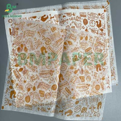 40g 50g One Side Wax Coated Paper Food Grade Wrapping Paper White Black Kraft Coffee Color