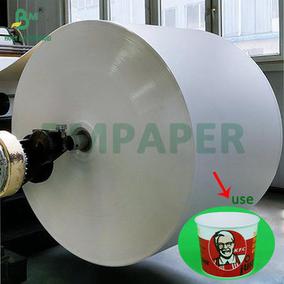 280gsm + 15g PE Coated One Side White Bowl Cardboard For Fried Chicken