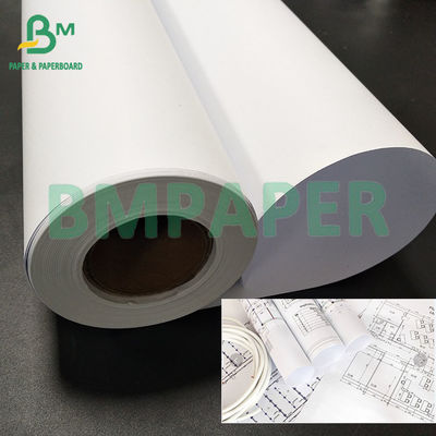 80GSM Uncoated White CAD Bond plotter Paper For Constructions Drawing