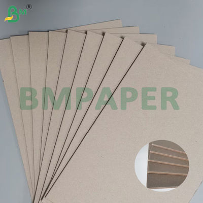 2mm Uncoated Grey Chipboard Recycled Pulp Book Binding Board 70 * 110cm