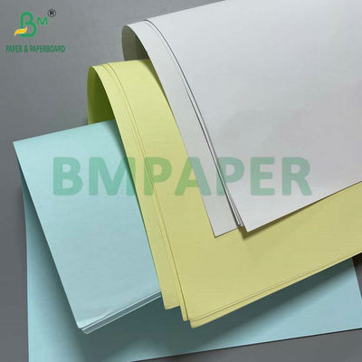 White CB Yellow CF 75grs 78grs Blank Carbonless NCR Paper 8.5&quot;X 14&quot; Black Image