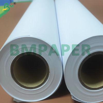High Stiffness 2/3 Inch Core Size White CAD Plotter Printing Paper Rolls