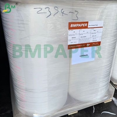 Custom Logo Printed Biodegradable 28gsm White Food-Grade Straw Wrap Paper For Individual Drinking Straw Packaging