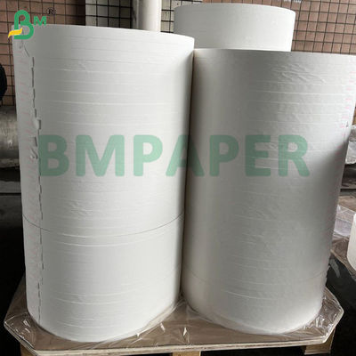 Custom Logo Printed Biodegradable 28gsm White Food-Grade Straw Wrap Paper For Individual Drinking Straw Packaging