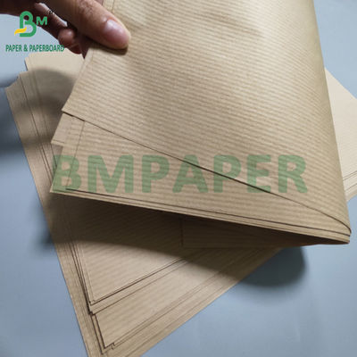 60gsm Ribbed Brown Craft Paper For Gift Wrapping Tear Resistant 70 X 100cm