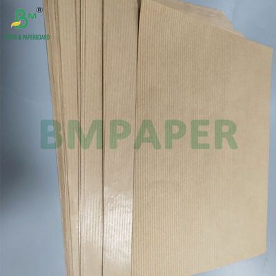 60gsm Ribbed Brown Craft Paper For Gift Wrapping Tear Resistant 70 X 100cm